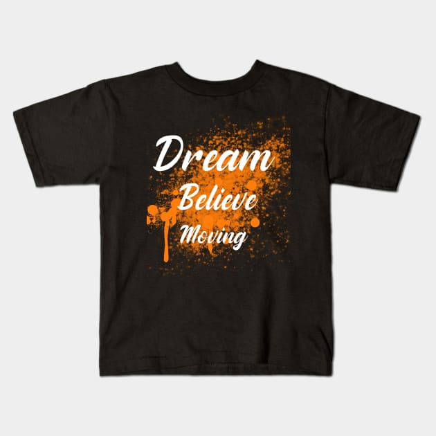 Dream. Believe. Achieve Kids T-Shirt by MotiveMix